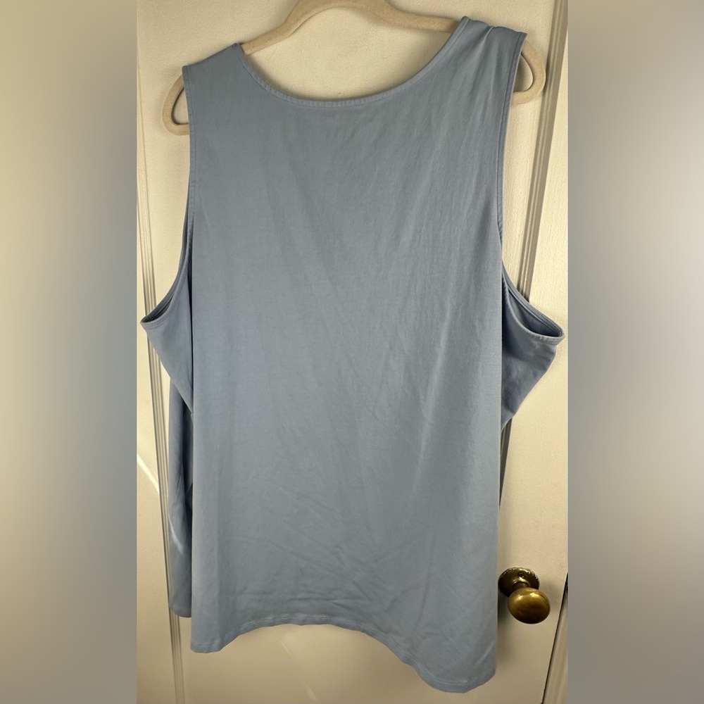 Light Blue Sleeveless Women's Tank - Picture 3 of 3